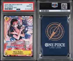 2026 ONE PIECE EB03-ONE PIECE HEROINES EDITION ALT ART #055 NICO ROBIN PSA 10 - Image 3