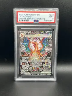 2023 Pokemon OBF En Charizard EX Special Illustration Rare #223 PSA 9 Mint - Image 1
