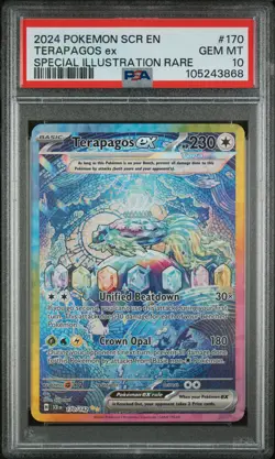2024 POKEMON SCR EN-STELLAR CROWN SPECIAL ILLUSTRATION RARE TERAPAGOS EX PSA 10 - Image 1