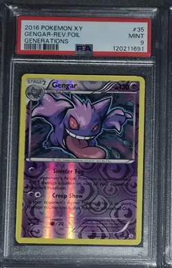 016 Pokemon XY Generations Gengar Reverse Foil #35/83 PSA 9 - Image 1