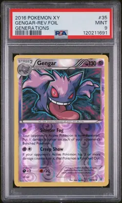 016 Pokemon XY Generations Gengar Reverse Foil #35/83 PSA 9 - Image 2