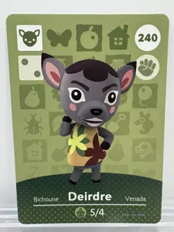 Deirdre 240 Animal Crossing Amiibo Card Series 3 Authentic - Image 1