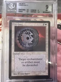Disenchant Limited Edition BETA 1993 BGS 9++ MINT Vintage MTG Cert#0016985631 - Image 4