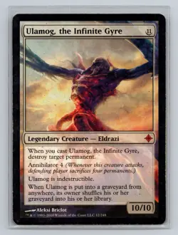 MTG Ulamog, the Infinite Gyre Rise of the Eldrazi #12 Legendary Eldrazi Rare - Image 1