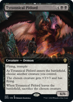MTG - Tyrannical Pitlord - Extended Art - Dominaria United - NM, English Magic F - Image 1