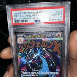 2025 Pokemon MEP EN-ME Black Star Promo #023 Mega Charizard X EX PSA 10 - Image 4