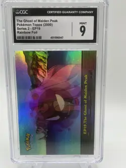 Pokemon TV Animation Series 2 The Ghost of Maiden Peak Rainbow Foil #EP19 Cgc 9 - Image 1