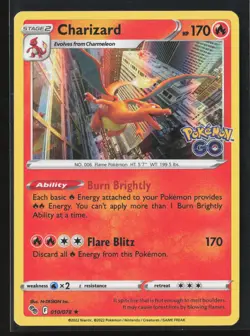 Charizard 010/078 Rare Holo Pokemon GO NM - Image 1