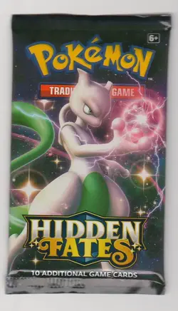 1x Pokemon Sun & Moon Hidden Fates Booster Pack New Sealed - Image 1