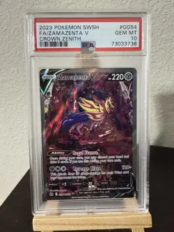 Zamazenta VSTAR Crown Zenith Ultra Rare Pokemon TCG Card 099/159 PSA 10 - Image 1