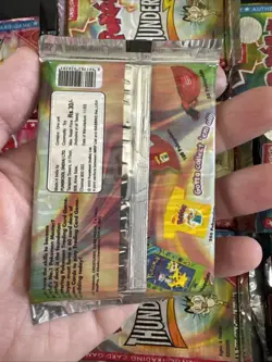 Pokemon Booster Pack Meowth Thunderbolt Funskool India 2004 Sealed Rare - Image 2