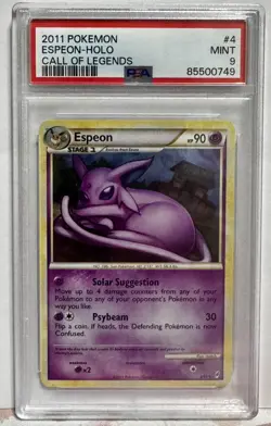 Pokemon Espeon Call of Legends Holo Rare #4 PSA 9 Mint - Image 1