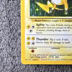 Pokemon TCG Raichu Base Set 14/102 Holo Rare 80 HP Thunder 1999 Wizards - Image 5