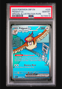 Pidgeot ex 225/197 SV03: Obsidian Flames Holo PSA 10 GEM MINT Pokemon - Image 1