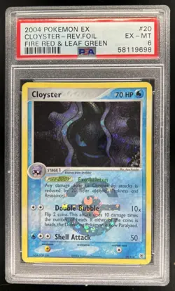 2004 Pokemon EX FireRed & LeafGreen Cloyster Reverse Foil #20/112 PSA 6 - Image 1