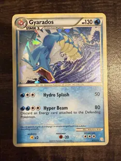 2010 Pokemon Gyarados HeartGold SoulSilver Cracked Ice Holo 4/123 - Image 1