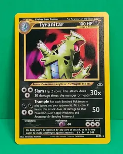 Pokemon Neo Discovery MINT Condition Tyranitar 31/75 Non Holo Rare WotC Card - Image 1