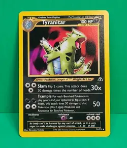 Pokemon Neo Discovery MINT Condition Tyranitar 31/75 Non Holo Rare WotC Card - Image 2