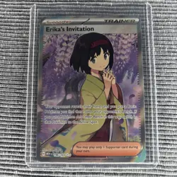 Erika's Invitation - Pokemon Scarlet & Violet 151 196/165 Full Art PACK FRESH NM - Image 1