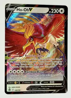 Pokemon TCG - Ho-Oh V - 140/195 2022 Sword & Shield: Silver Tempest SWSH12:SIT - Image 1