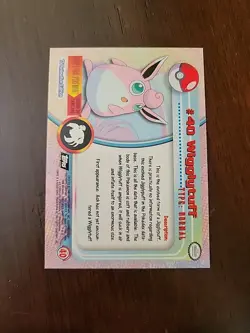 NM! RAYS HOLO FOIL Wigglytuff #40 - Topps Pokemon Black Label Series 1 - Image 2