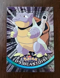 NM! HOLO FOIL RAYS #09 Blastoise - Topps Pokemon Series 1 Black Logo 1999 - Image 1