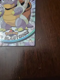 NM! HOLO FOIL RAYS #09 Blastoise - Topps Pokemon Series 1 Black Logo 1999 - Image 5
