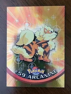 LP! HOLO FOIL TARGETS Arcanine #59 - Topps Pokemon Series 1 Black Logo 1999 - Image 1