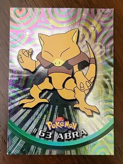 MP! RAYS HOLO 1999 Topps Pokemon Series 1 - Abra #63 Black Logo - Image 1