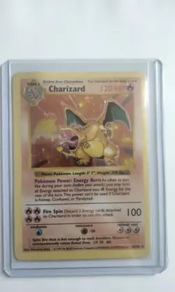 1999 Base Set Holographic Shadowless Charizard Pokemon Card Nm-Mint - Image 1