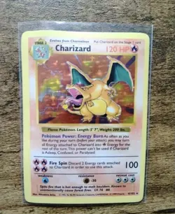 1999 Base Set Holographic Shadowless Charizard Pokemon Card Nm-Mint - Image 3
