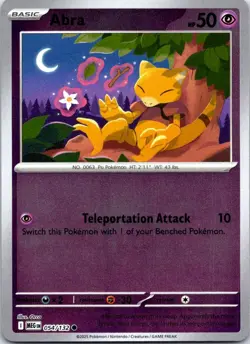 Abra 054/132 Common Mega Evolution Pokemon Reverse Holo NM - Image 1