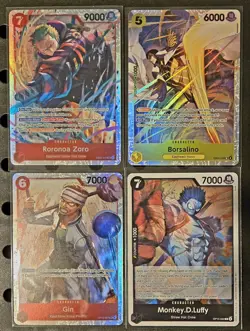 ONE PIECE CCG OP15 EB04 ADVENTURES KAMIS ISLAND LOT OF SUPER RARES + LUFFY RARE - Image 1