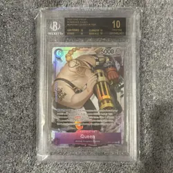 One Piece Pre Errata Queen OP01-097 BGS 10 Black Label (Pop 8) - Image 1