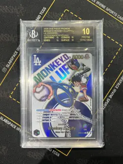 2025 One Piece Promos Monkey D. Luffy #EB02-010 L LA Dodgers BGS 10 Black Label - Image 1