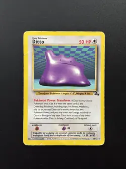 Pokemon TCG WOTC | Ditto 18/62 Non Holo | Fossil Set Rare HP - Image 1