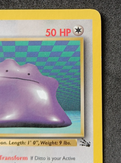 Pokemon TCG Ditto 18/62 Fossil Non-Holo Rare Card Vintage WOTC - LP - Image 3