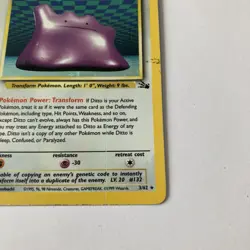 Ditto 3/62 Holo Rare Fossil Unlimited WOTC Pokemon TCG - Image 5