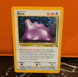 Pokemon TCG Ditto 3/62 Fossil Holo Rare LP/NM - Image 1