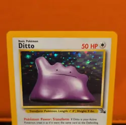 Pokemon TCG Ditto 3/62 Fossil Holo Rare LP/NM - Image 2