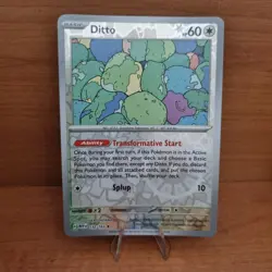 Ditto 132/165 Scarlet & Violet 151 Reverse Holo Foil Rare Pokemon TCG NM/M - Image 1