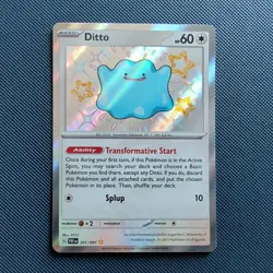 Ditto 201/091 - Paldean Fates Baby Shiny Holo Rare - Pokemon TCG Card - Image 1