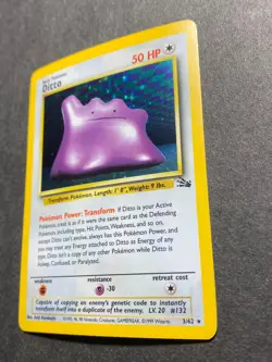 Ditto 3/62 Fossil Holo Pokemon TCG 199 RARE - Image 2
