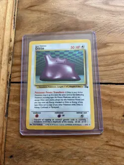 Pokemon TCG Ditto Fossil Holo Rare Card 3/62 Unlimited - Image 1