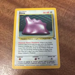 Pokemon TCG Ditto 3/62 Holo Rare Unlimited WOTC Fossil - LP - Image 1