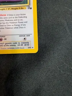 Pokemon TCG Ditto Fossil 3/62 Holo Unlimited Holo Rare LP Lightly Played - Image 5