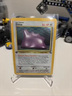 DITTO 3/62 1999 1ST EDITION FOSSIL POKEMON CARD HOLO ENGLISH - Image 1