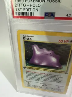 1999 Pokemon Fossil 1st Edition - Ditto 3/62 Holo Gem Mint PSA 10 - Image 3