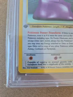 1st edition 1999 Pokemon Fossil Ditto - Holo PSA 10 - Image 2