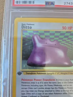 1st edition 1999 Pokemon Fossil Ditto - Holo PSA 10 - Image 5